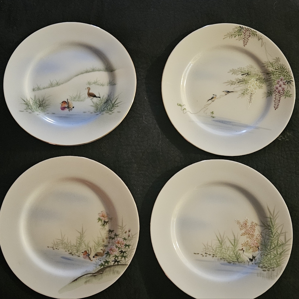 Fujiyama 8" hand painted plates